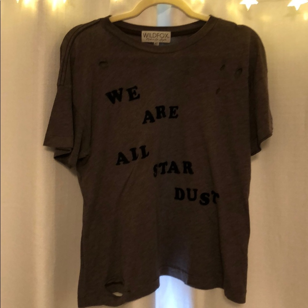 Wildfox We Are All Star Dust Destroyed Tee - XS 🖤